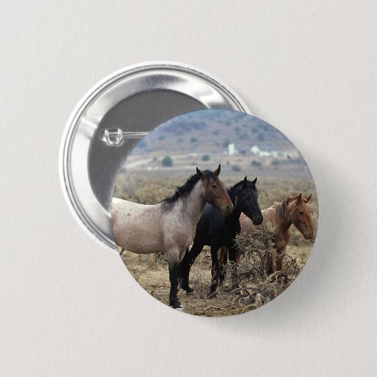 Wilde Mustang-Pferde 5 Button (Vorne & Hinten)