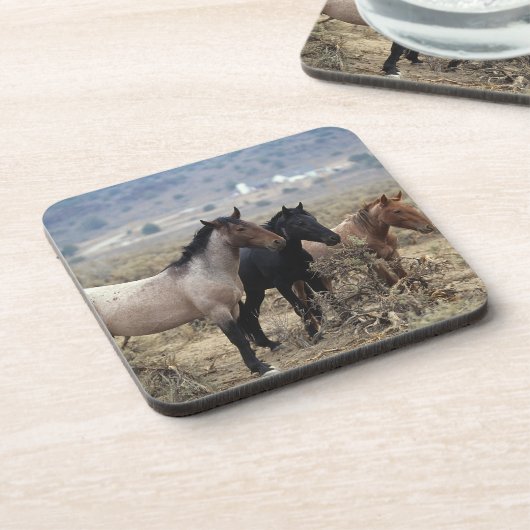 Wilde Mustang-Pferde 5 Getränkeuntersetzer (Linke Seite)