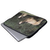 Wilde Mustang-Pferde 6 Laptopschutzhülle (Vorne Knopf)