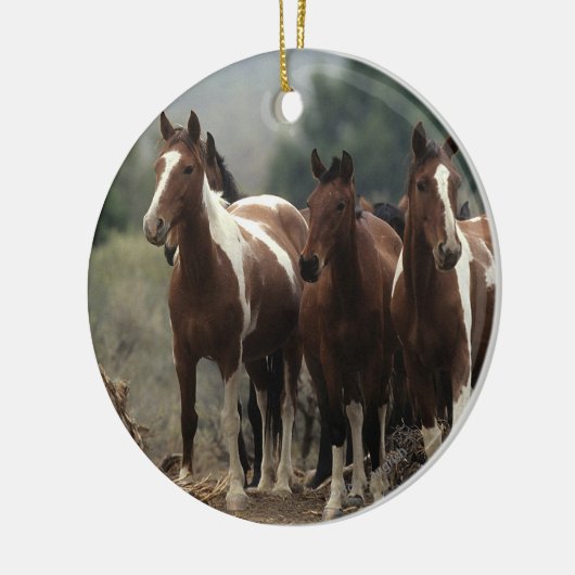 Wilde Mustang-Pferde 7 Keramikornament (Links)