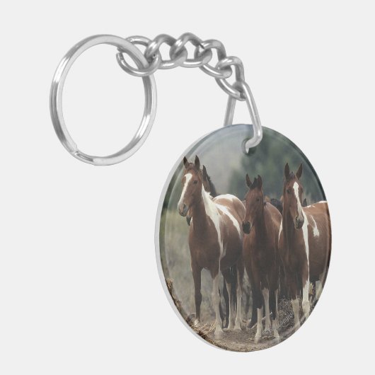 Wilde Mustang-Pferde 7 Schlüsselanhänger (Vorderseite links)