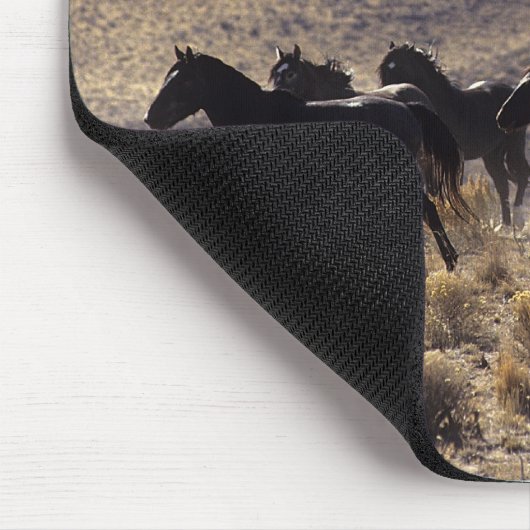 Wilde Mustang-Pferde in der Wüste 1 Mousepad (Ecke)