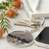 Wilde Mustang-Pferde in der Wüste 1 Schlüsselanhänger (Vorderseite rechts)