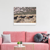 Wilde Mustang Pferde in der Wüste 2 Leinwanddruck (Insitu (Wohnzimmer))