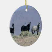 Wilde Mustang-Pferde in der Wüste 3 Keramik Ornament (Rechts)