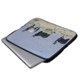 Wilde Mustang-Pferde in der Wüste 3 Laptopschutzhülle (Vorne Knopf)