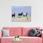 Wilde Mustang Pferde in der Wüste 3 Leinwanddruck (Insitu (Wohnzimmer))