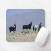 Wilde Mustang-Pferde in der Wüste 3 Mousepad (Mit Mouse)