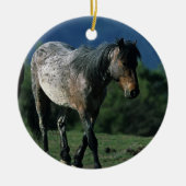 Wilde Mustang-Pferde Keramikornament (Vorne)