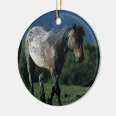 Wilde Mustang-Pferde Keramikornament (Links)