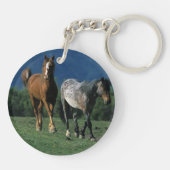 Wilde Mustang-Pferde Schlüsselanhänger (Rückseite)