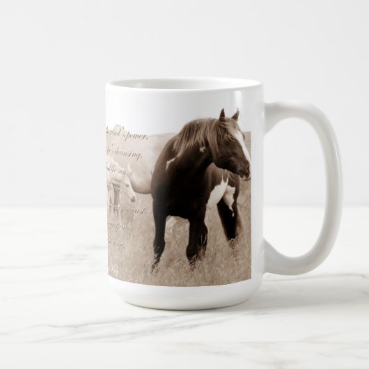 Wilde Mustang Stallion~Majesty 15oz Tasse (Rechts)