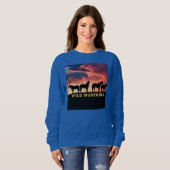 Wilde Mustangs am Horizont Sweatshirt (Vorne ganz)