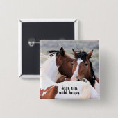 Wilde Mustangs aus dem Westen Button (Vorne & Hinten)