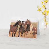 Wilde Mustangs aus dem Westen Karte (Gelbe Blume)