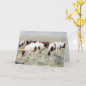 Wilde Mustangs aus dem Westen Karte (Gelbe Blume)