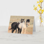 Wilde Mustangs aus dem Westen Karte (Gelbe Blume)