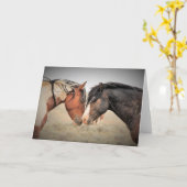 Wilde Mustangs aus dem Westen Karte (Gelbe Blume)