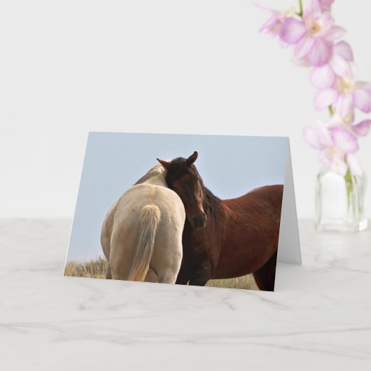 Wilde Mustangs aus dem Westen Karte (Orchidee)