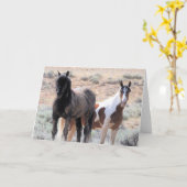 Wilde Mustangs aus dem Westen Karte (Gelbe Blume)