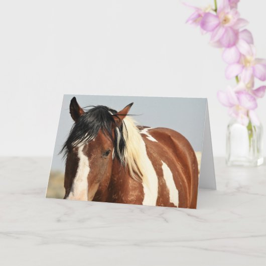 Wilde Mustangs aus dem Westen Karte (Orchidee)