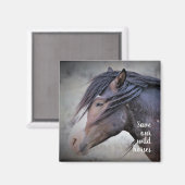 Wilde Mustangs aus dem Westen Magnet (Vorderseite/Rückseite)