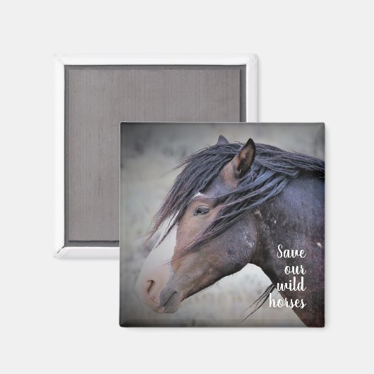 Wilde Mustangs aus dem Westen Magnet (Vorderseite/Rückseite)