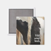 Wilde Mustangs aus den West Wind Knots Magnet (Vorderseite/Rückseite)