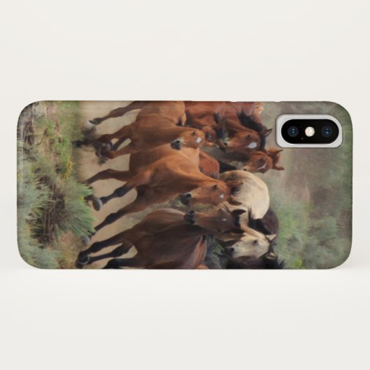 Wilde Mustangs Case-Mate iPhone Hülle (Rückseite (Horizontal))