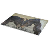 Wilde Mustangs Glass Cutting Board Pferde Liebhabe Schneidebrett (Ecke)