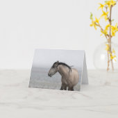 Wilde Mustangs in der Schneekarte Karte (Gelbe Blume)