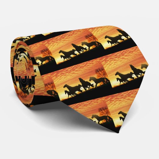 Wilde Mustangs Krawatte (Gerollt)