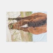 Wilde Mustangs oder Banker-Pferde Fleecedecke (Vorderseite (Horizontal))