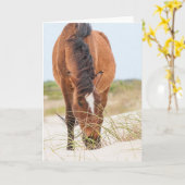 Wilde Mustangs oder Banker-Pferde Karte (Gelbe Blume)