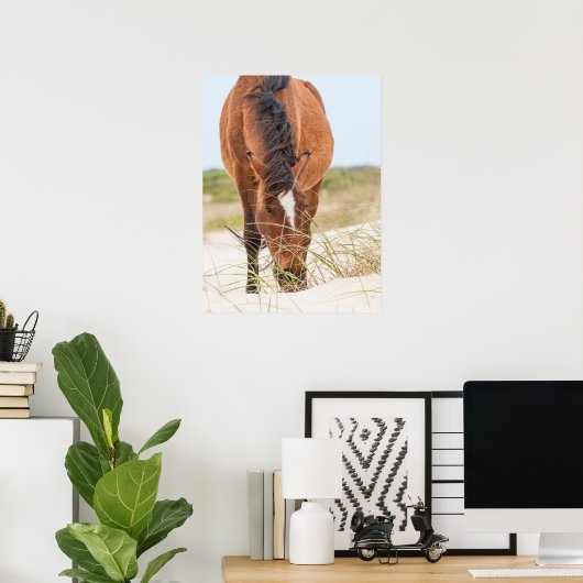 Wilde Mustangs oder Bankerpferde Poster (Heimbüro)