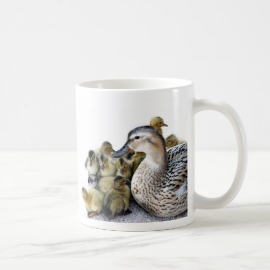 Wilde Mutter-Ente und Entlein Kaffeetasse (Rechts)
