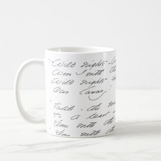 Wilde Nächte, wilde Nächte Manuskript Kaffeetasse (Links)