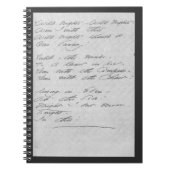 Wilde Nächte, wilde Nächte Manuskript Notizblock (Vorderseite)