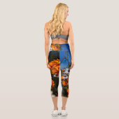 Wilde Namaqualand-Blume Capri Leggings (Rückseite)
