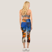 Wilde Namaqualand-Blume Capri Leggings (Rückseite)