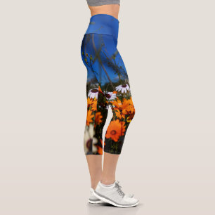 Wilde Namaqualand-Blume Capri Leggings