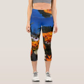 Wilde Namaqualand-Blume Capri Leggings (Vorderseite)