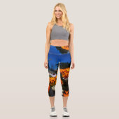Wilde Namaqualand-Blume Capri Leggings (Vorderseite)