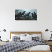 Wilde Natur Crow-Raven Leinwand Kunst, Dichtung un (Insitu (Schlafzimmer))