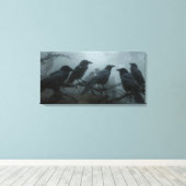 Wilde Natur Crow-Raven Leinwand Kunst, Dichtung un (Insitu (Holzboden))
