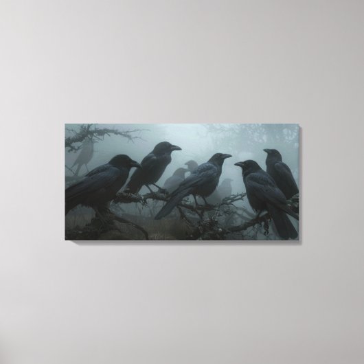 Wilde Natur Crow-Raven Leinwand Kunst, Dichtung un (Vorderseite)