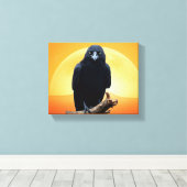 Wilde Natur Crow-Raven Leinwand Kunst, Dichtung un (Insitu (Holzboden))