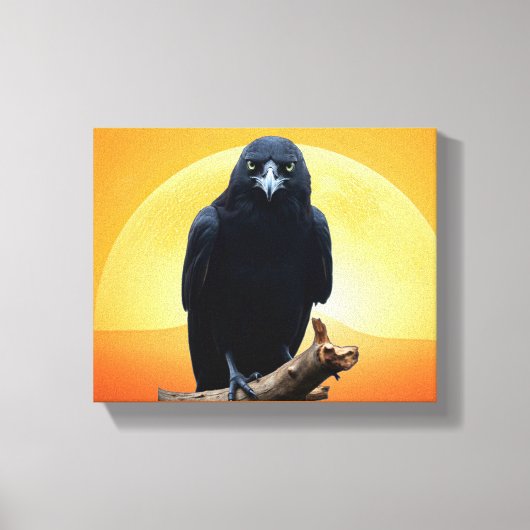 Wilde Natur Crow-Raven Leinwand Kunst, Dichtung un (Vorderseite)