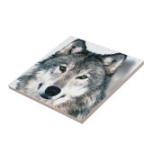 Wilde Natur der Wolf-Augen Tierdruck Fliese (Seite)