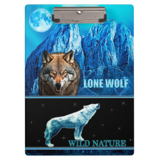 WILDE NATUR. LONE WOLF Designkollektion Klemmbrett